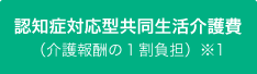 認知症対応型共同生活介護費（介護報酬の1割負担）※1