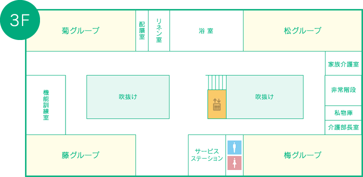 ひまわり苑　フロアマップ3F